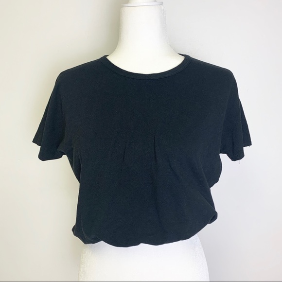 Olivia Rae Crop Top Black Basic Short Sleeve Shirt NWOT - Picture 8 of 8